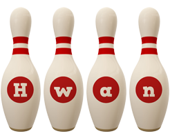 Hwan bowling-pin logo