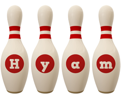 Hyam bowling-pin logo