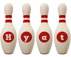 Hyat bowling-pin logo