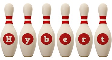 Hybert bowling-pin logo