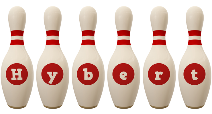 Hybert bowling-pin logo