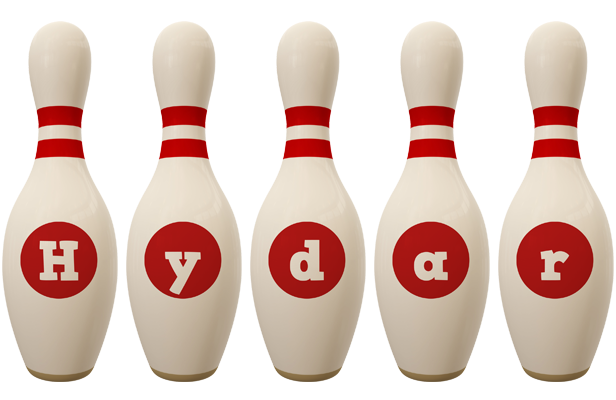 Hydar bowling-pin logo