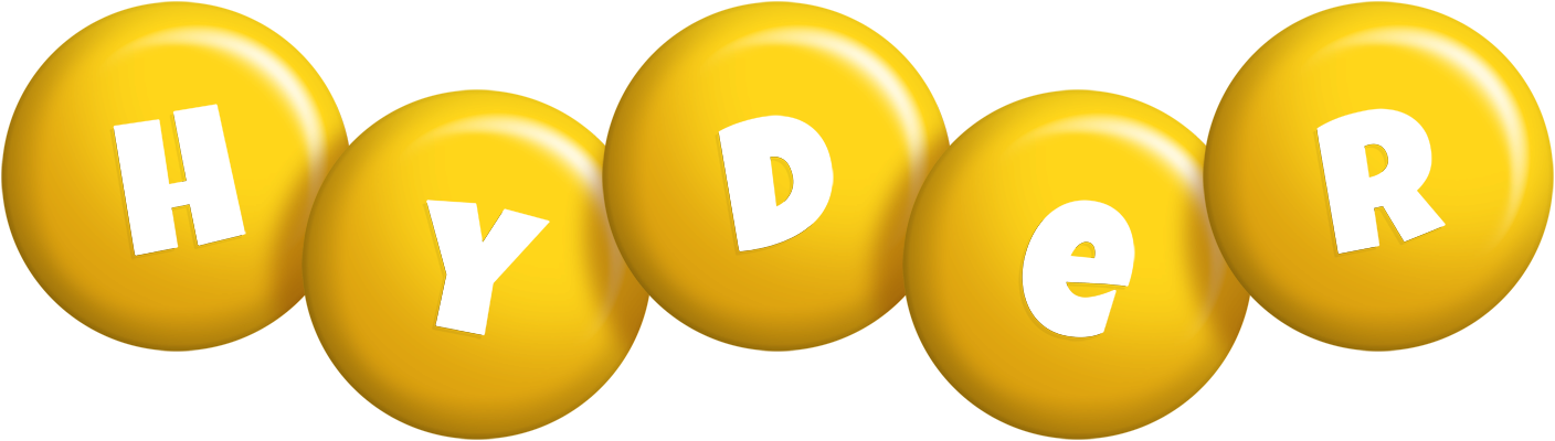 Hyder candy-yellow logo