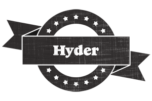 Hyder grunge logo