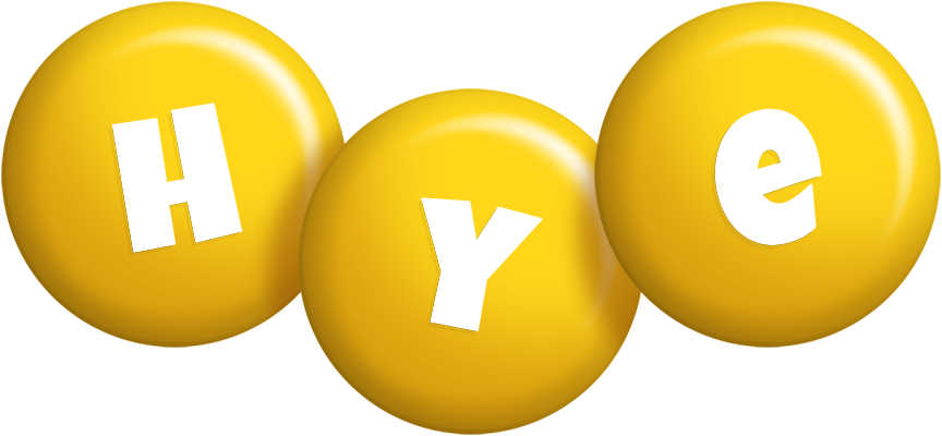 Hye candy-yellow logo