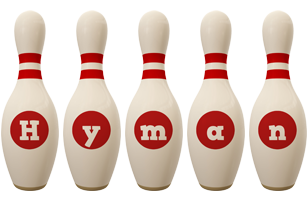 Hyman bowling-pin logo