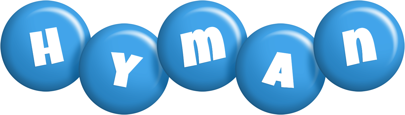 Hyman candy-blue logo