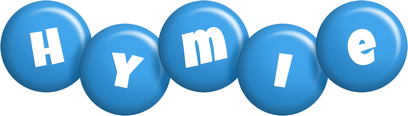 Hymie candy-blue logo