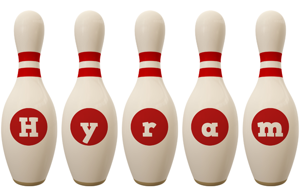 Hyram bowling-pin logo
