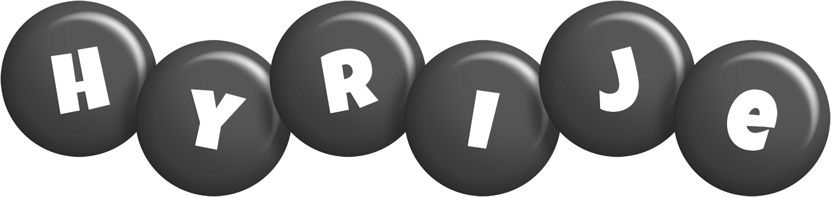 Hyrije candy-black logo