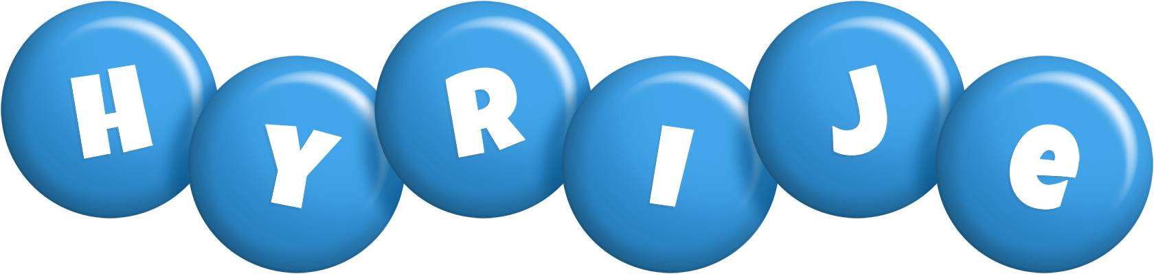 Hyrije candy-blue logo