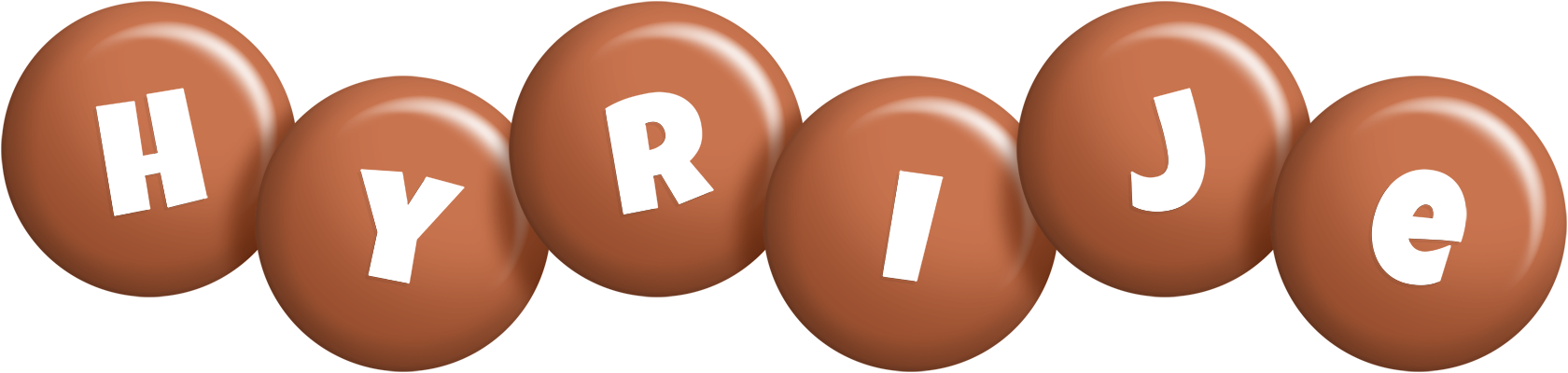 Hyrije candy-brown logo