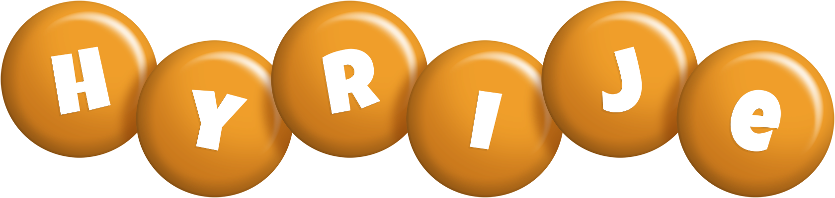 Hyrije candy-orange logo