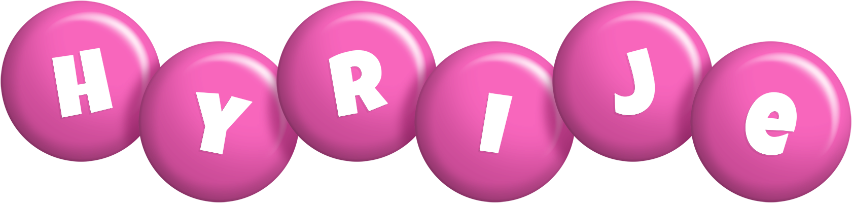 Hyrije candy-pink logo