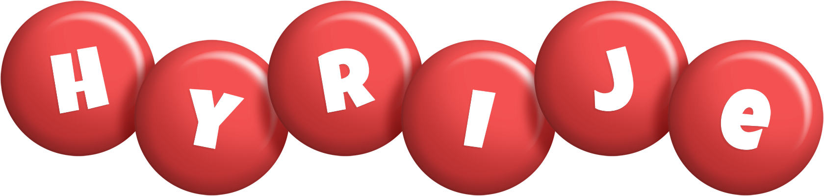 Hyrije candy-red logo