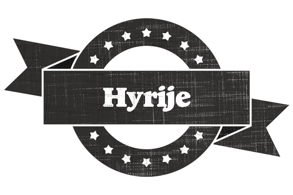Hyrije grunge logo