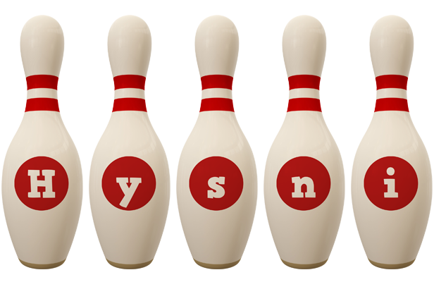 Hysni bowling-pin logo