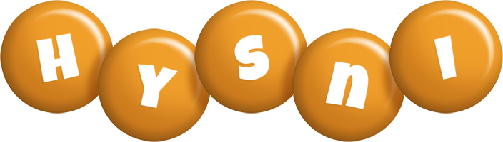 Hysni candy-orange logo