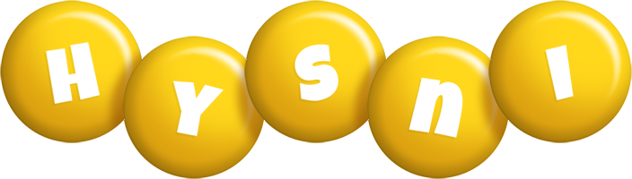 Hysni candy-yellow logo