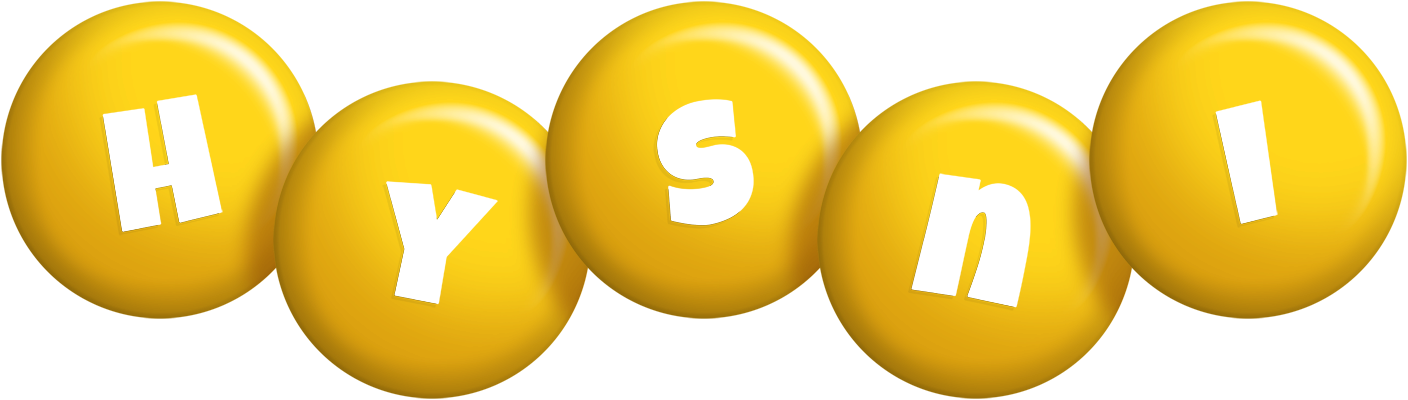 Hysni candy-yellow logo