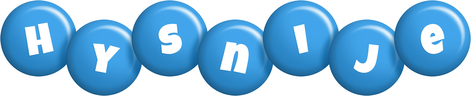 Hysnije candy-blue logo