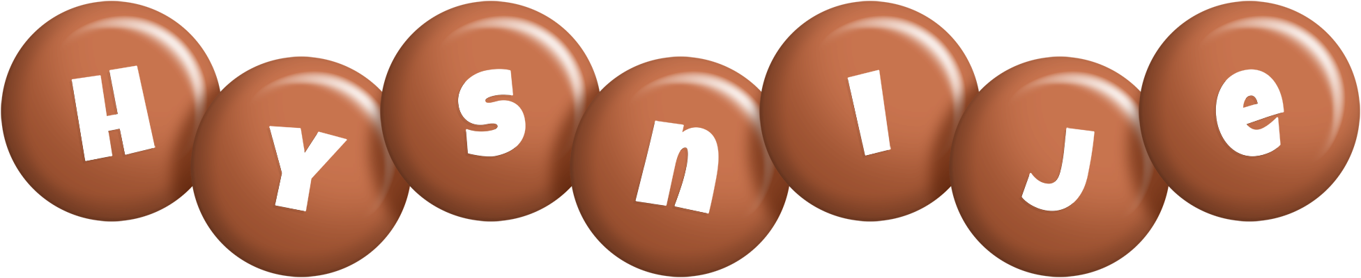 Hysnije candy-brown logo