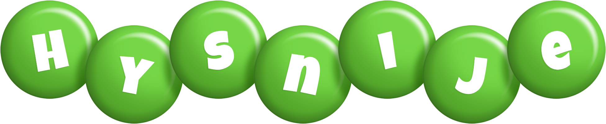 Hysnije candy-green logo