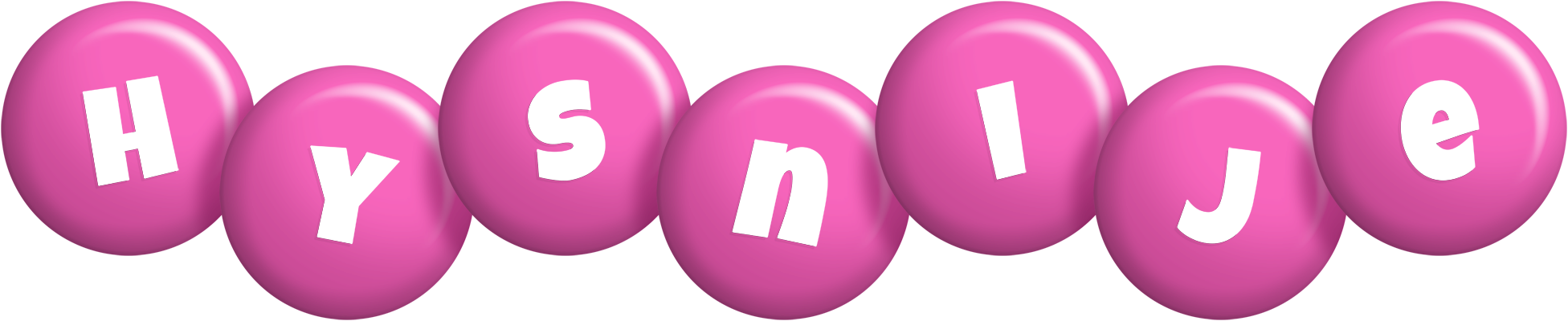 Hysnije candy-pink logo