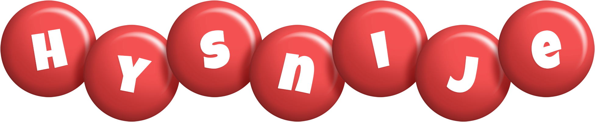 Hysnije candy-red logo