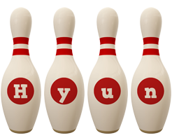 Hyun bowling-pin logo