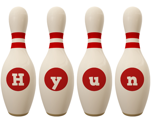 Hyun bowling-pin logo