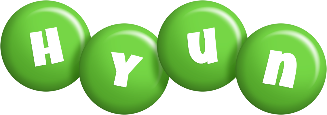 Hyun candy-green logo