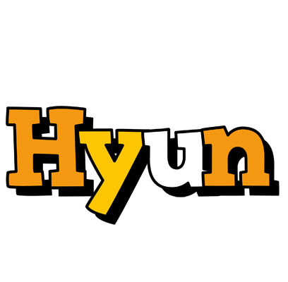 Hyun cartoon logo