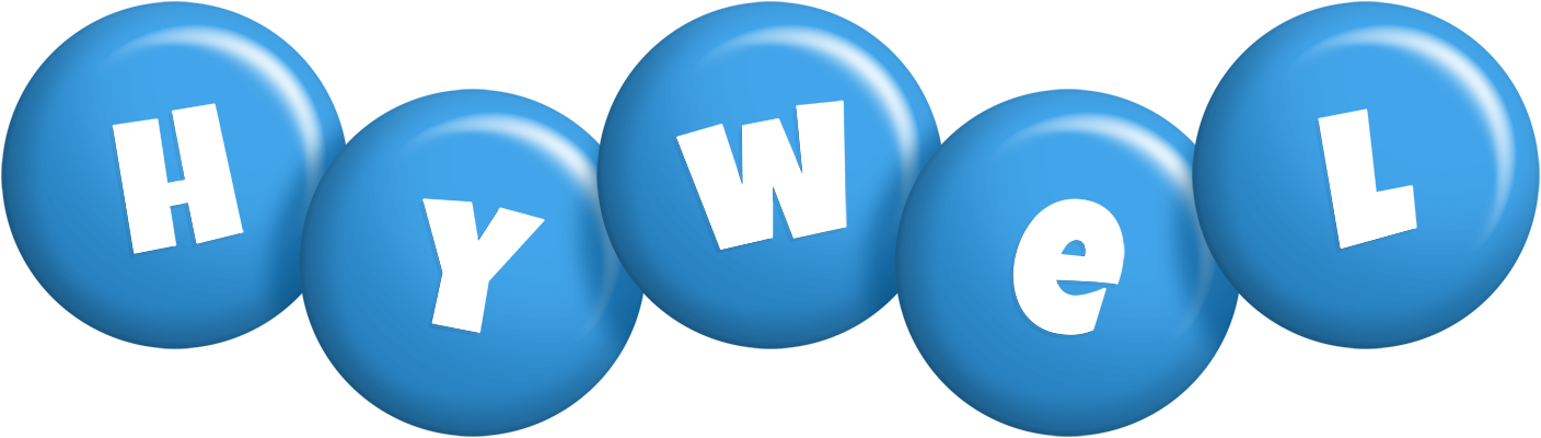 Hywel candy-blue logo