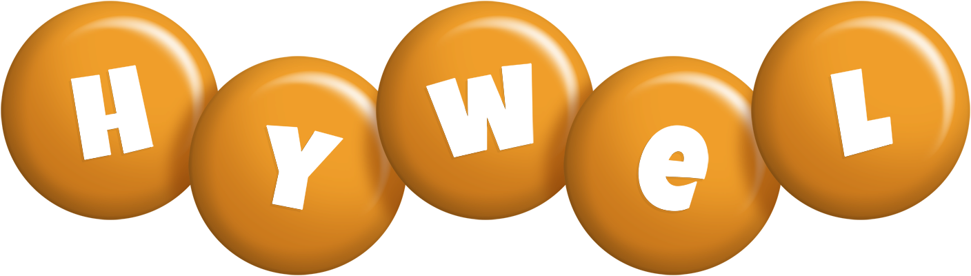 Hywel candy-orange logo