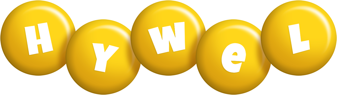 Hywel candy-yellow logo