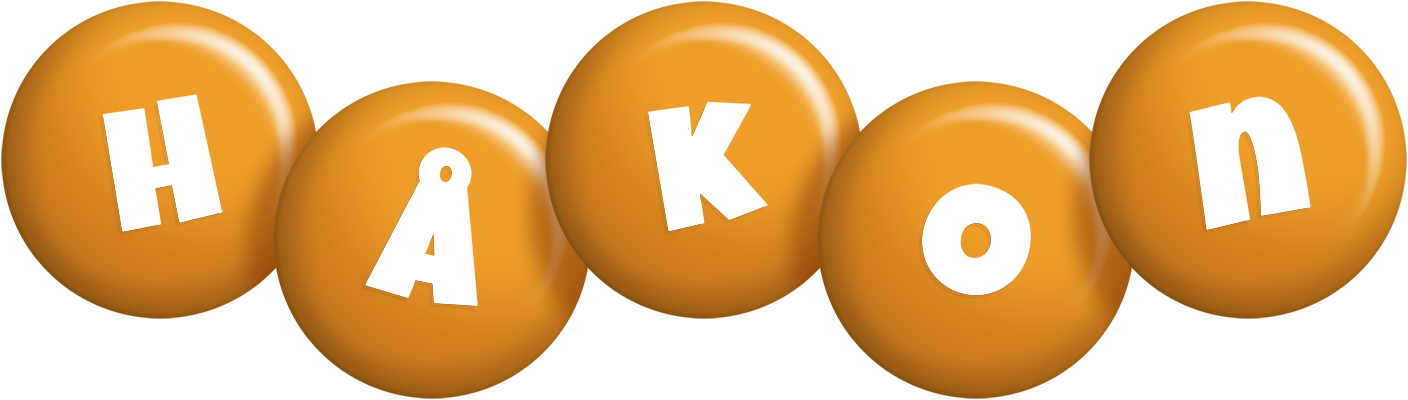 Håkon candy-orange logo