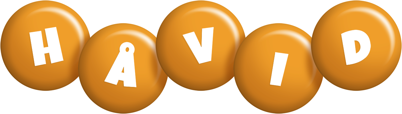 Håvid candy-orange logo