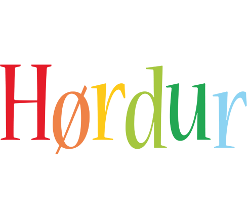 Hørdur birthday logo