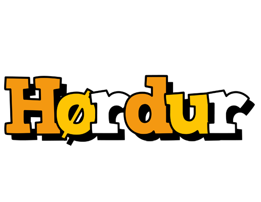 Hørdur cartoon logo