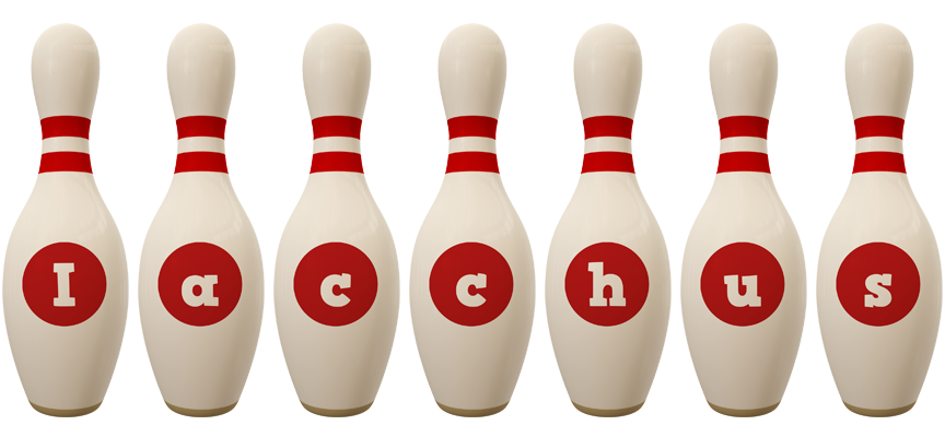 Iacchus bowling-pin logo