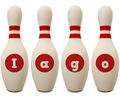 Iago bowling-pin logo