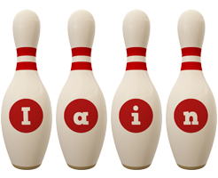 Iain bowling-pin logo