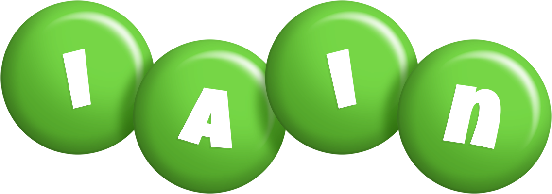 Iain candy-green logo