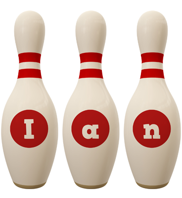Ian bowling-pin logo