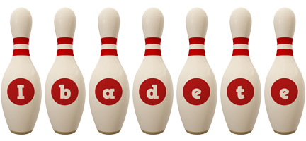 Ibadete bowling-pin logo