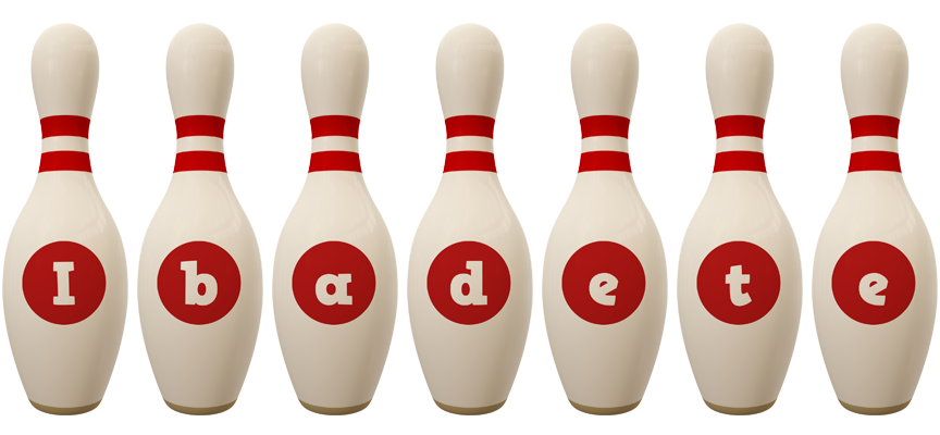 Ibadete bowling-pin logo