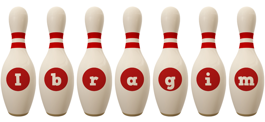 Ibragim bowling-pin logo
