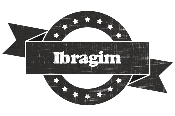 Ibragim grunge logo