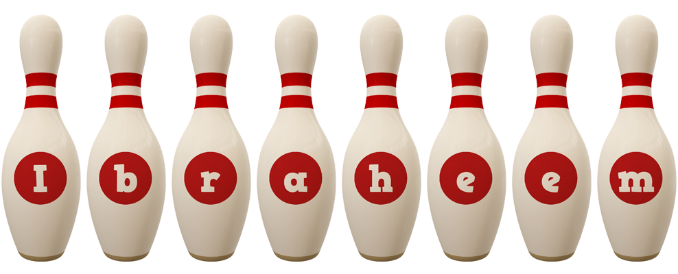 Ibraheem bowling-pin logo